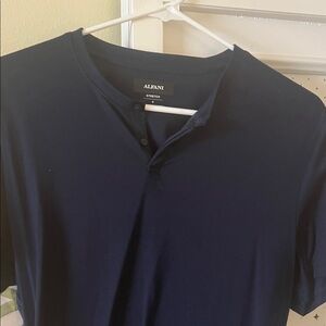 Alfani Men's Dark Blue Short Sleeve Tee